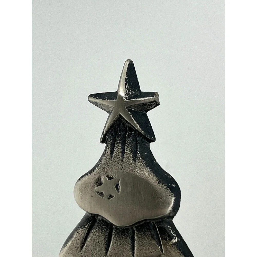 Silver Metal Christmas Tree Stocking Holder Shelf Mantle Hook Vintage Y2K 2pc